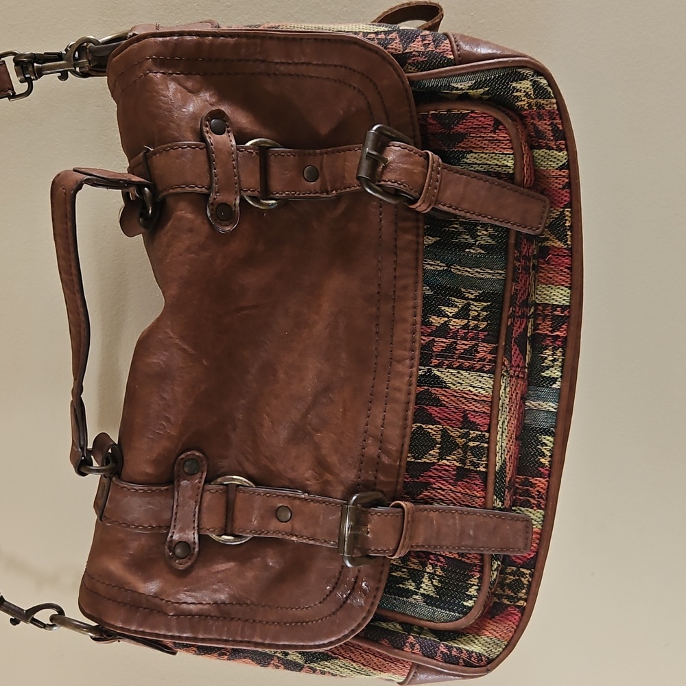 Aldo Brown Aztec Design Purse